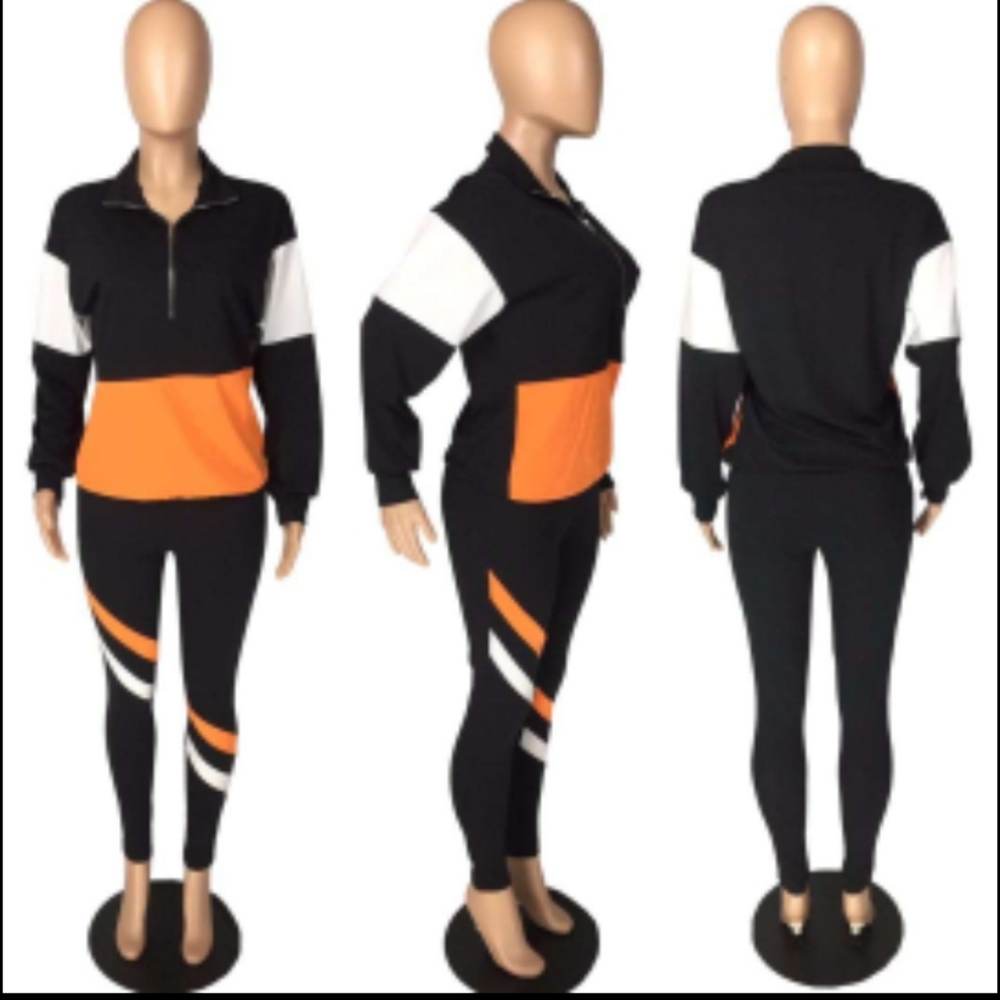 Two-piece tracksuit set outside is a large